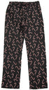NORTY Womens S-XL Black Candy Cane Pajama Pant 34093 Prepack